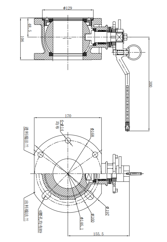 DN80     3＂Flanged Ball Valve