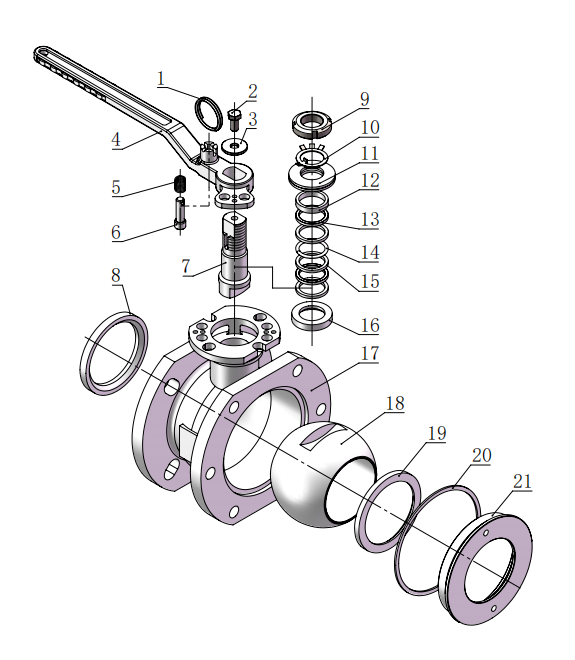 DN80     3＂Flanged Ball Valve
