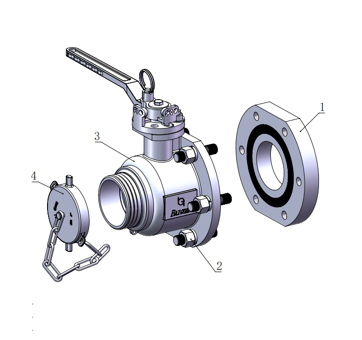 DN80  3＂BSP Discharge Ball Valve