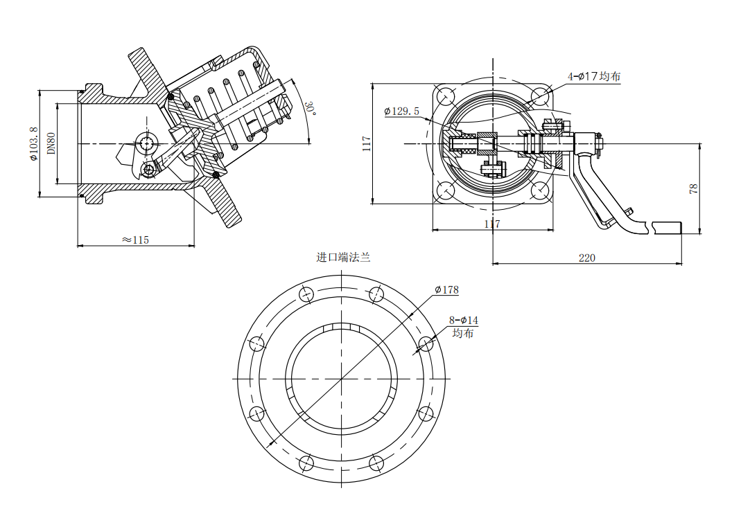 DN80  3＂30° Highlift Foot Valve（lightweight）