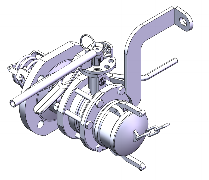 DN80  3＂Bottom Discharge Valve（With locking device）