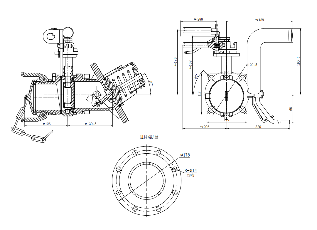 DN80  3＂Bottom Discharge Valve（With locking device）