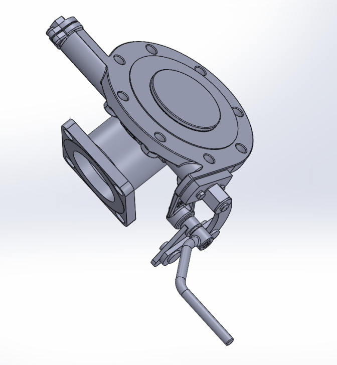 DN80  3＂45° Cleanflow Foot Valve