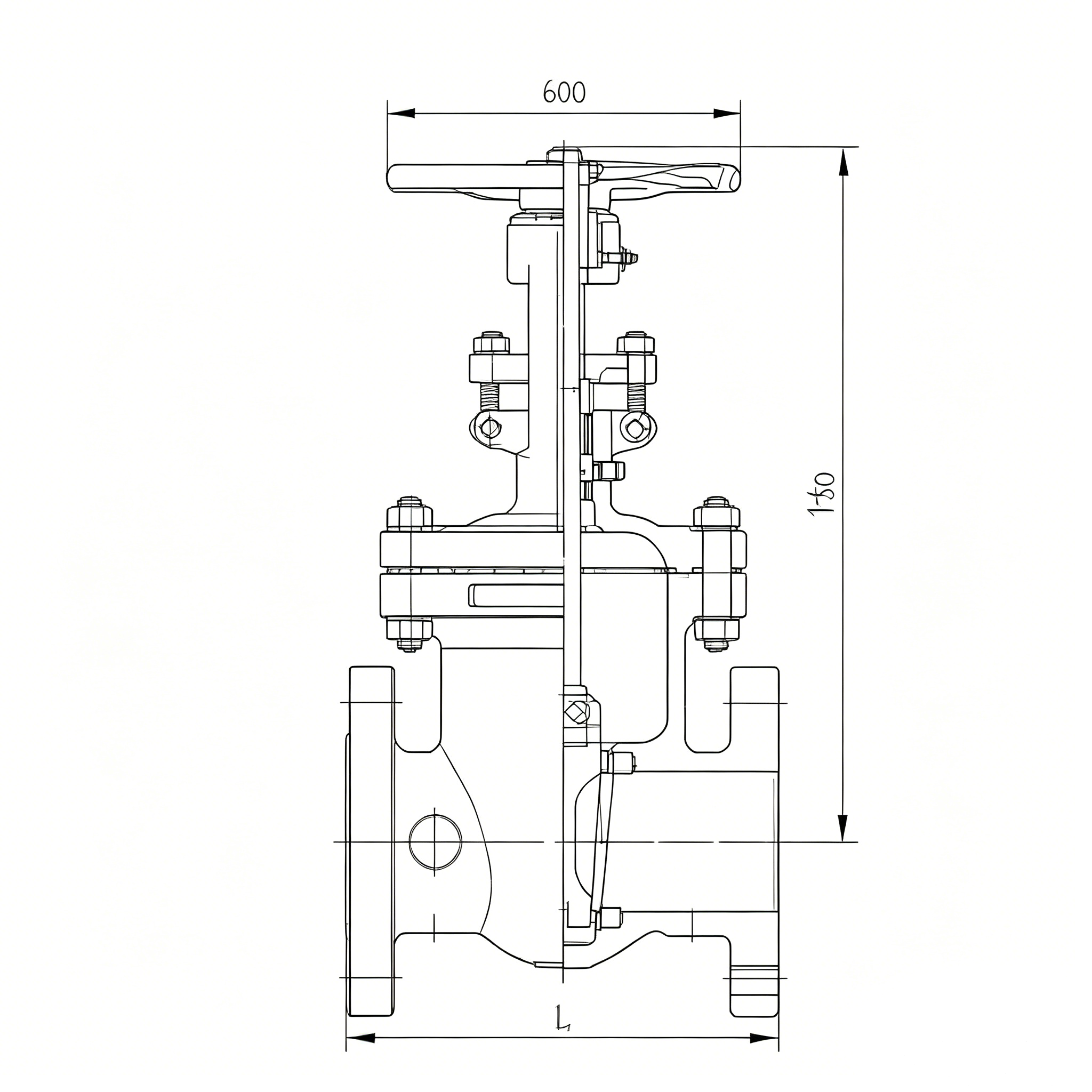 Bolted Bonnet Cast Steel Gate Valve