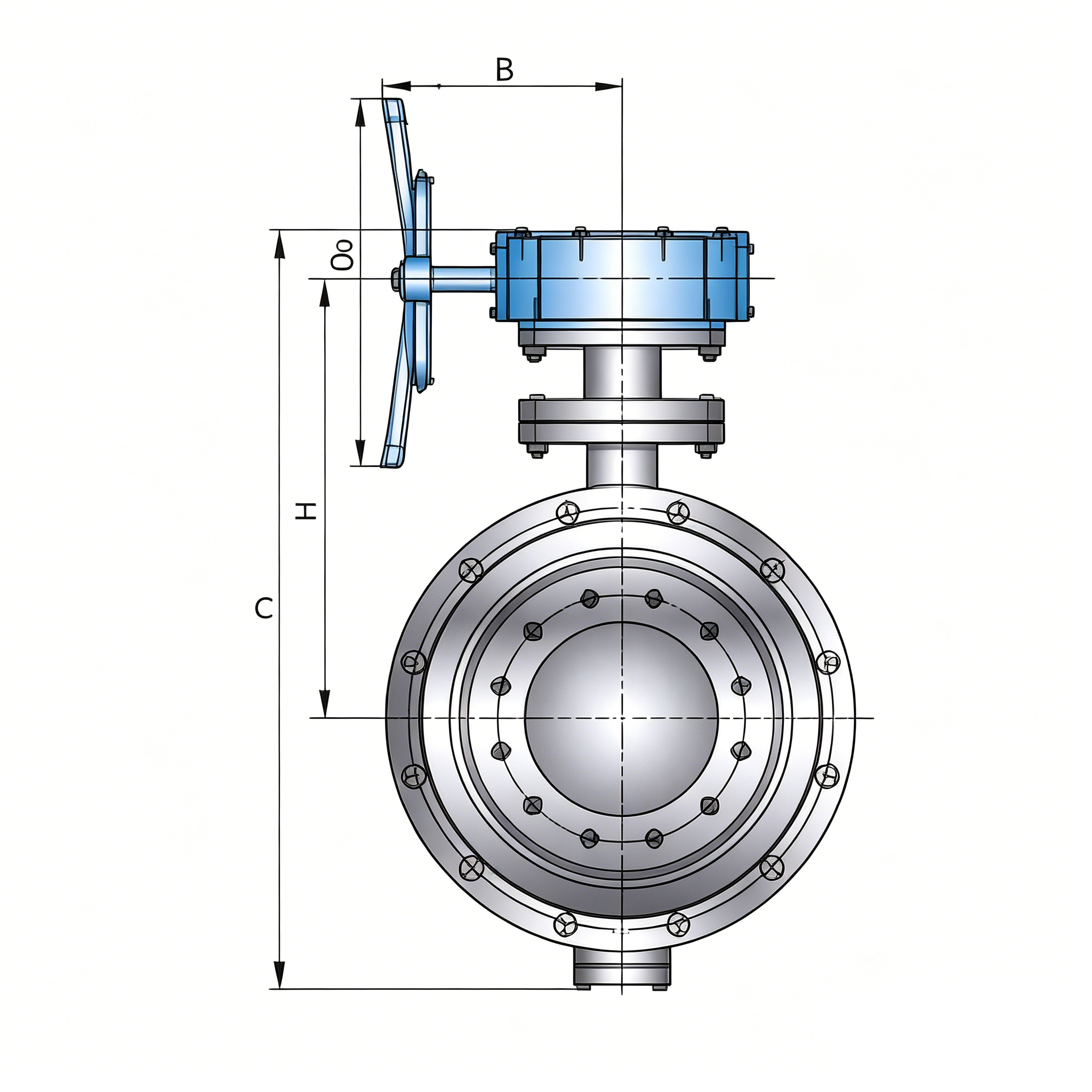 Worm Wheel Operated Butterfly Valve