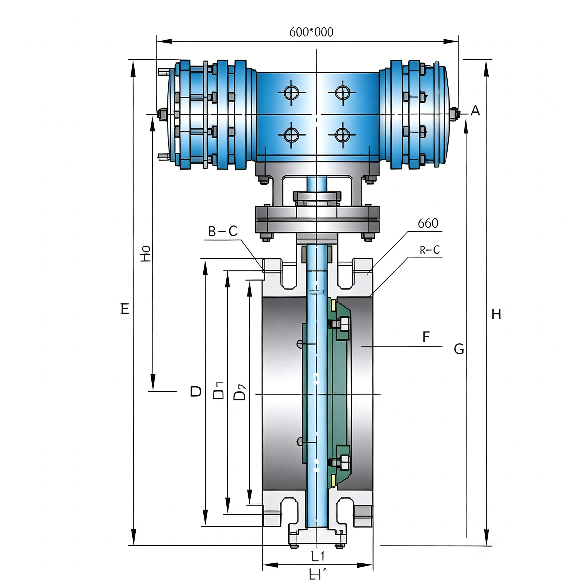 Pneumatic Driven Butterfly Valve