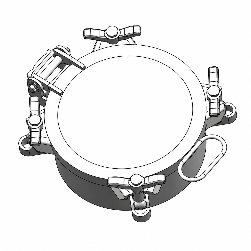 DN300 Straight Neck Cleaning Hole (single skin construction)