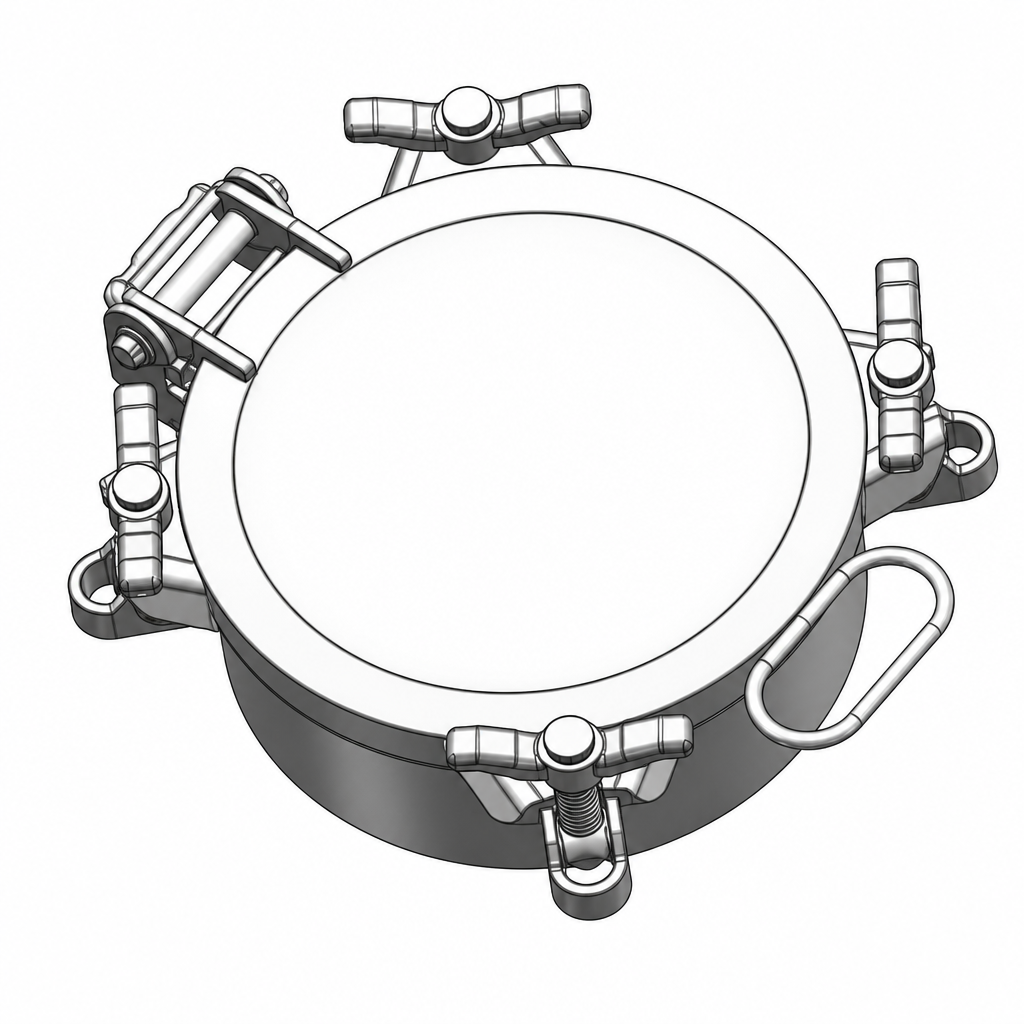 DN300 Straight Neck Cleaning Hole (double skin construction)