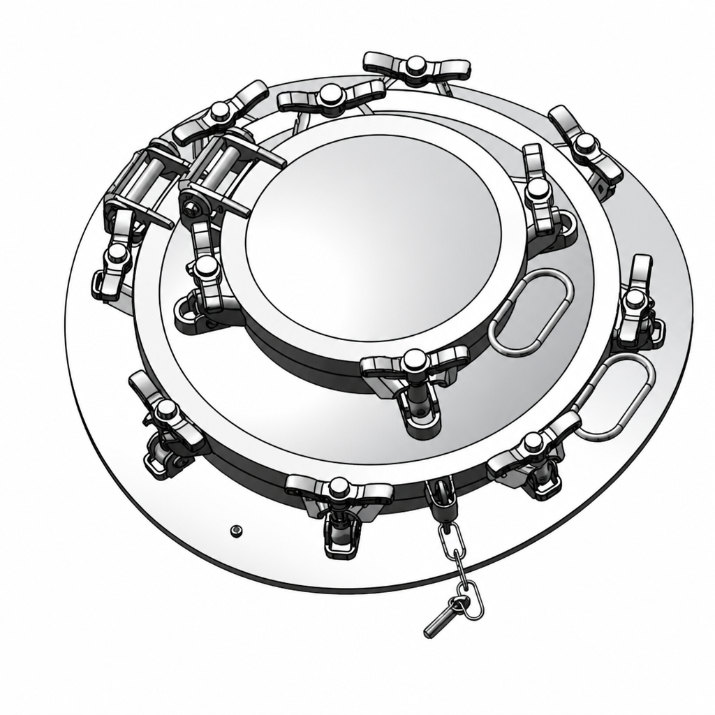 DN500 Low Profile Manlid ASSY with DN300 Cleaning Hole
