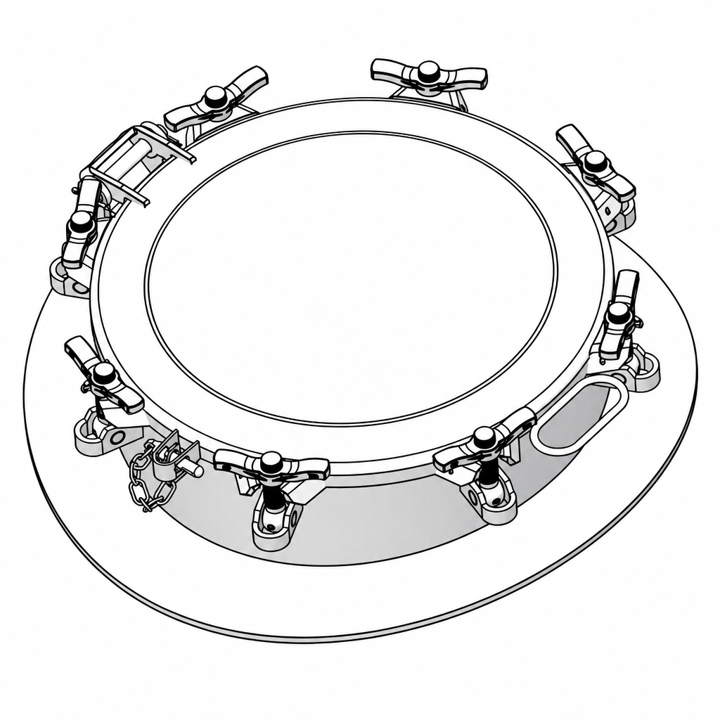 DN500 High neck and Strengthen Ring Manlid ASSY
