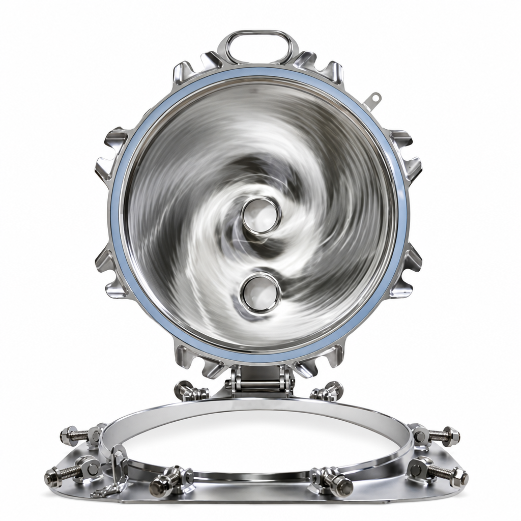 DN500 Low Profile Polished Manlid ASSY with Valves