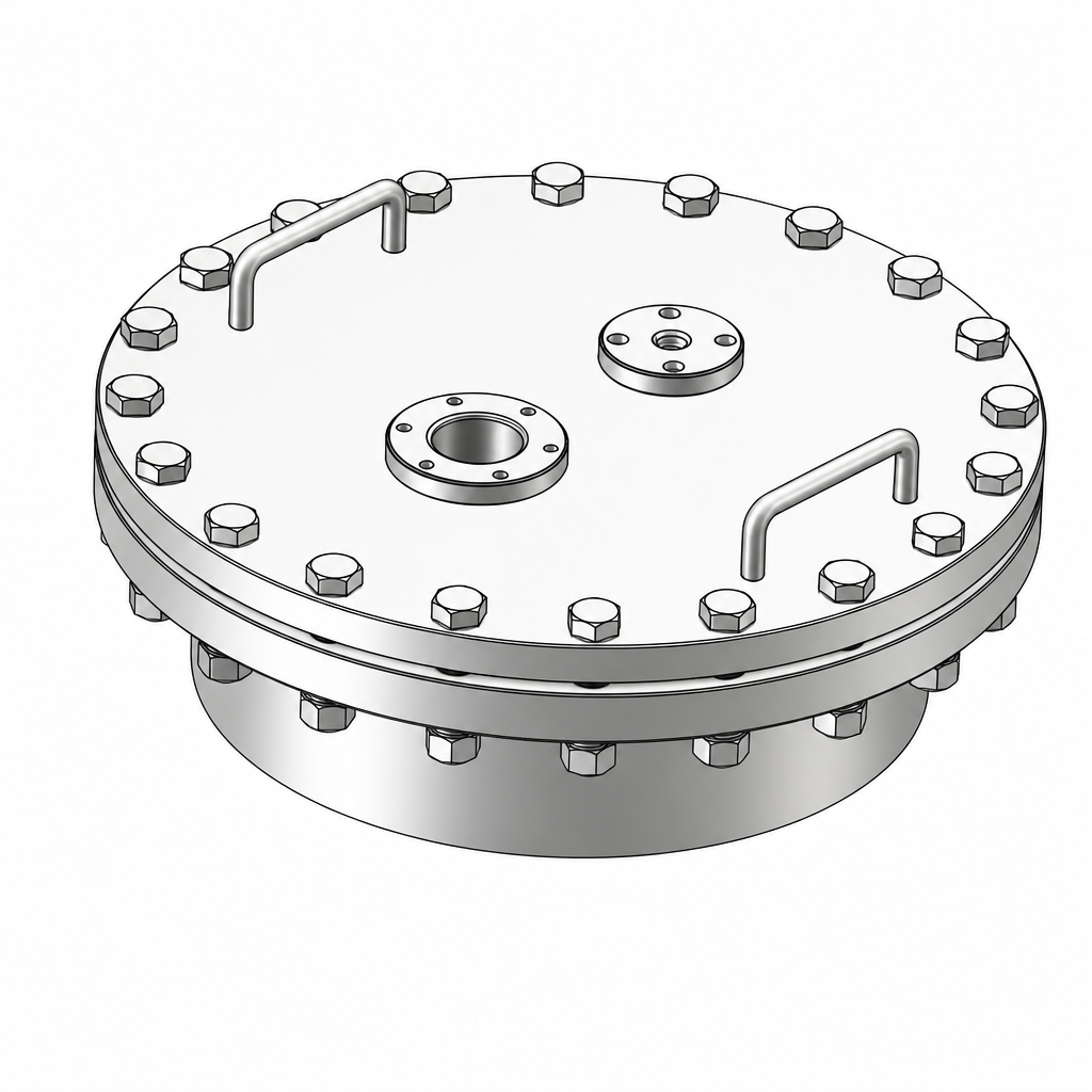 DN500 Lined Flange Manlid ASSY with Valves