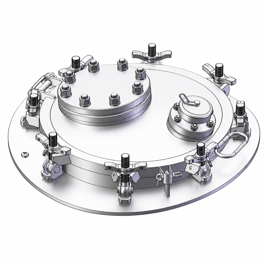 DN500 Ultra Low Profile Manlid Assembly: H2O2
