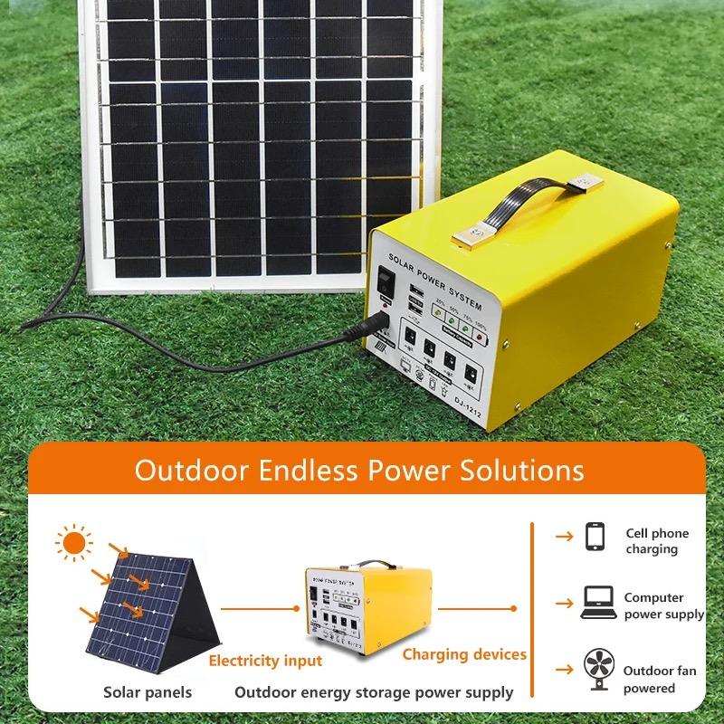 Portable Solar Energy System Power Station Solar Storage Portable Power Station with Panel for Outdoor Home Car RV 220V Solar Power System 