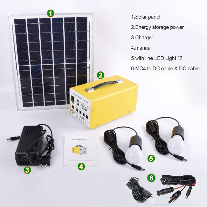 Portable Solar Energy System Power Station Solar Storage Portable Power Station with Panel for Outdoor Home Car RV 220V Solar Power System 