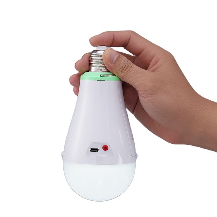  E27 Charging Emerg Bulb Portable Led Lamp 20w Rechargeable Light Bulb With Removable Battery Li-Ion