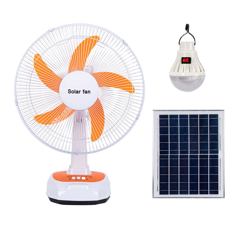 Multifunctional 16 Inch 18 Inch 12V Chargeable Solar Powered Floor Fan with Solar Panel Battery Lamp