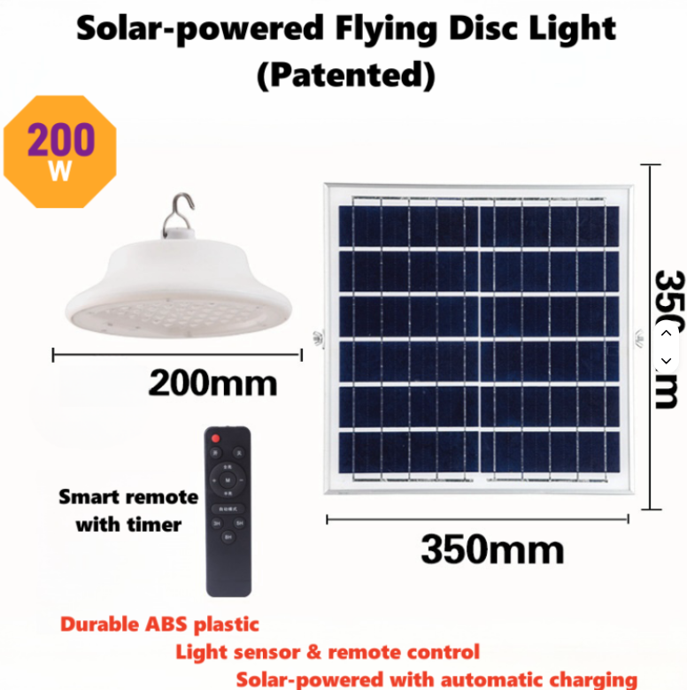 Solar Ceiling Light Chandelier Outdoor Solar Lights Constant Working Lamp Extended Cable Charge Separate