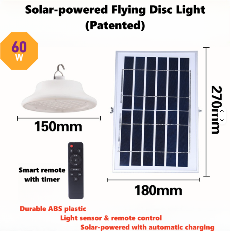 Solar Ceiling Light Chandelier Outdoor Solar Lights Constant Working Lamp Extended Cable Charge Separate