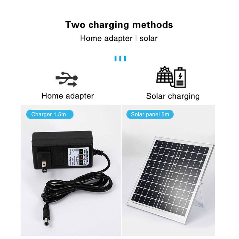 16 Inch Air Cooling Appliance Solar Electric Fan AC DC Adapter Rechargeable Stand Fan DC Table Fan Have LED Light Inside Battery