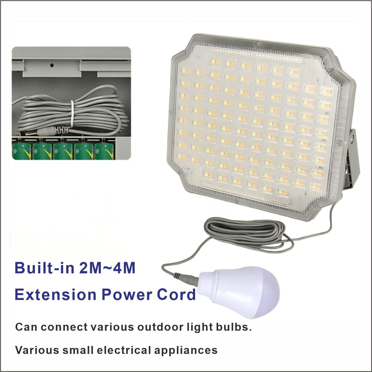 Solar split floodlight