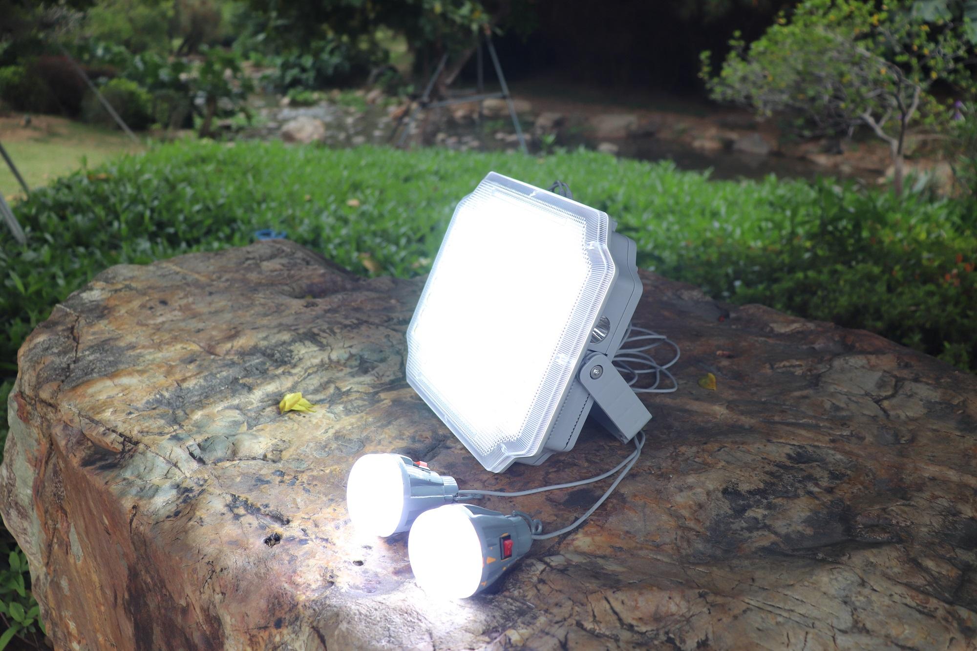 Solar split floodlight