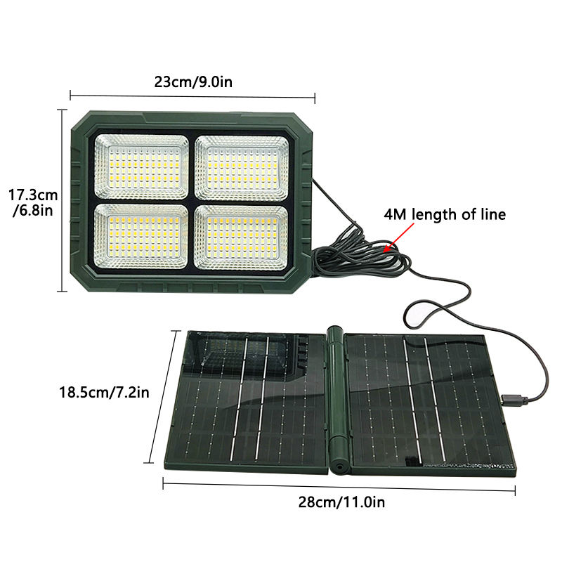 Solar split floodlight
