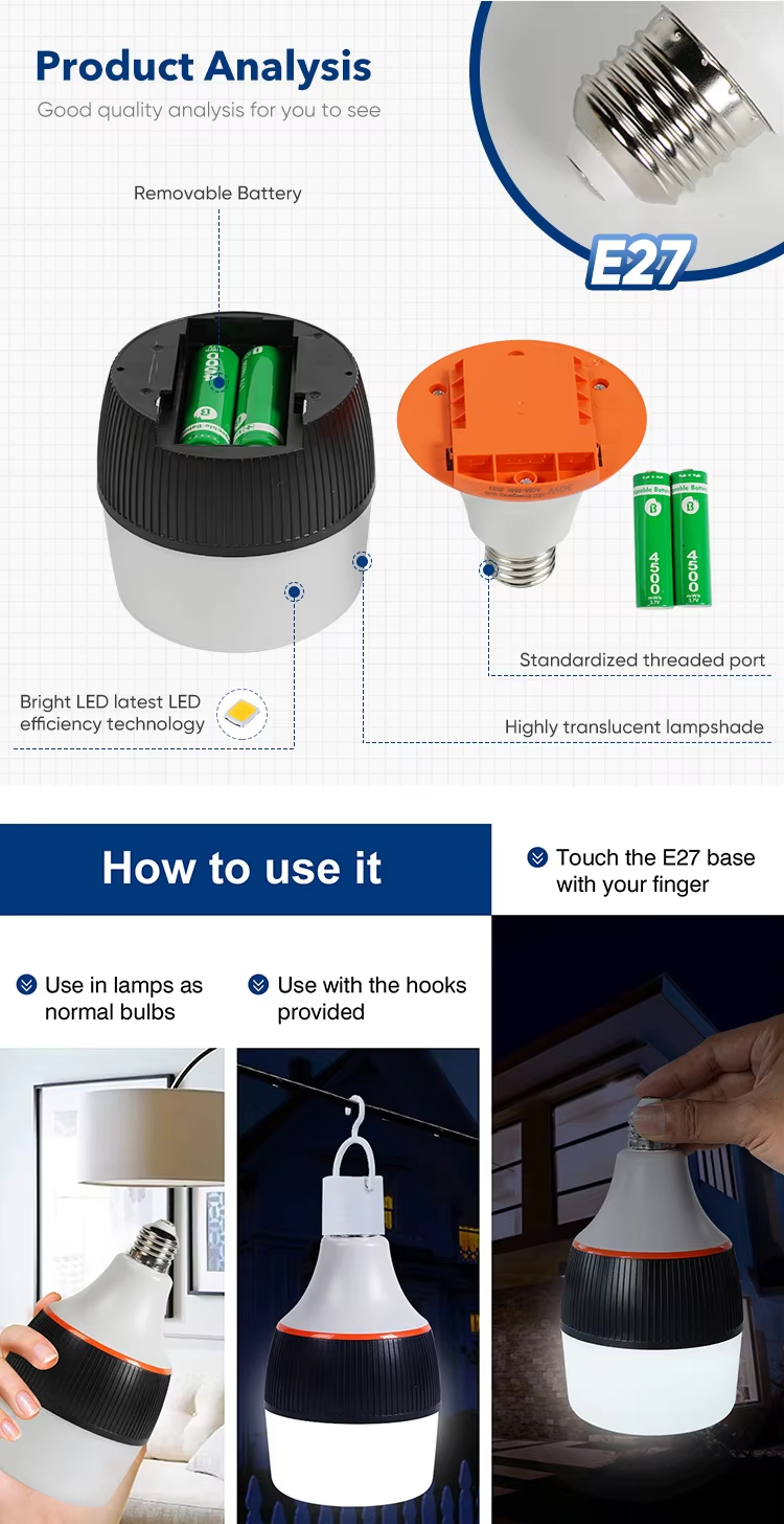 Detachable Emergency Bulb Save 40%volume