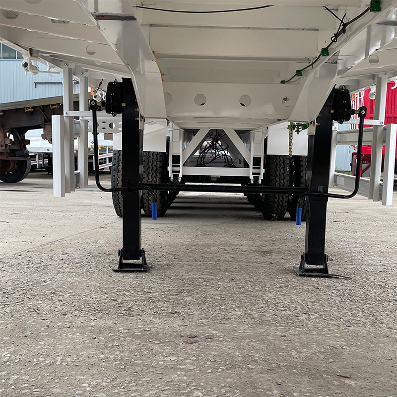 Semi-remorque plate à 4 essieux