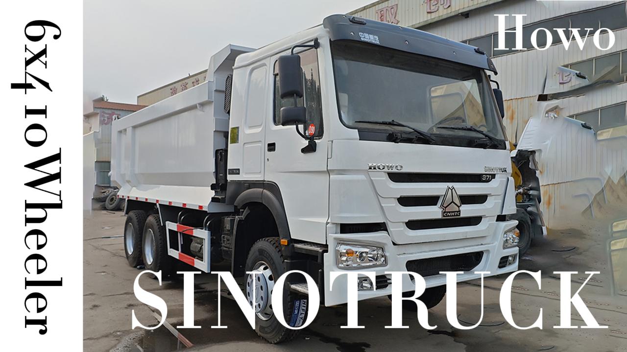 Camion à benne basculante HOWO 6x4 avec moteur Weichai de 371 ch et essieux HC16