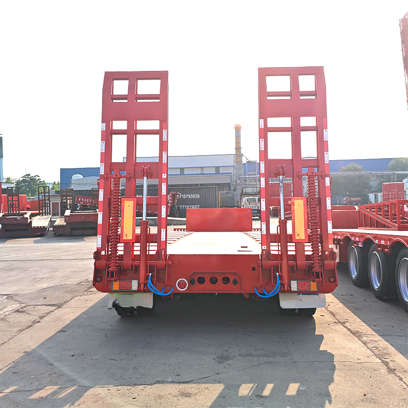 3 Essieux 60 Tonnes Semi-Remorque Plateforme Basse