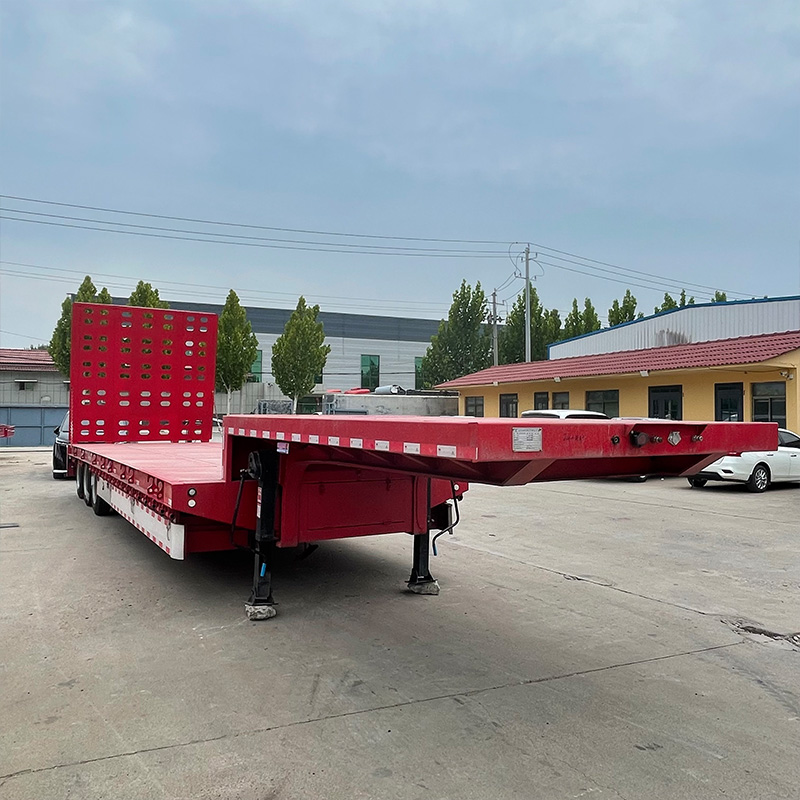 3 essieux 80 tonnes plateforme plate semi-remorque surbaissée