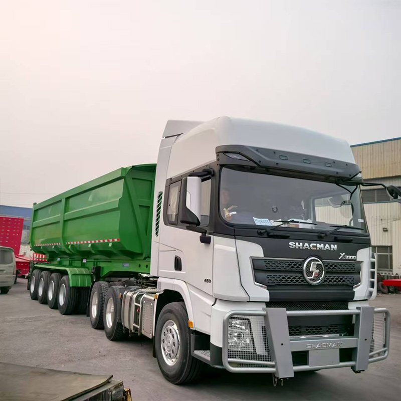 Semi-remorque benne 4 essieux 100 tonnes lourde