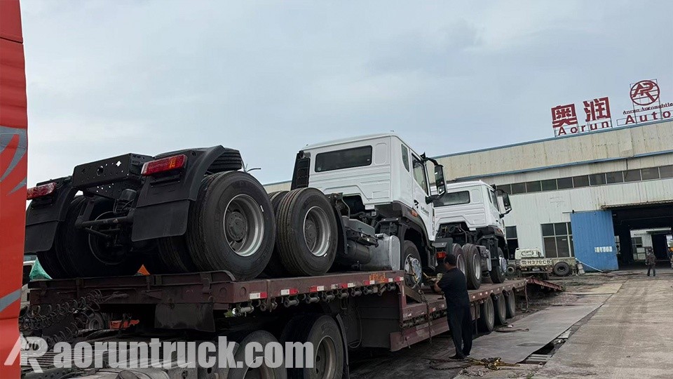 2 unités de tracteurs routiers Sinotruk Hohan 6x4 expédiées au Guyana 3