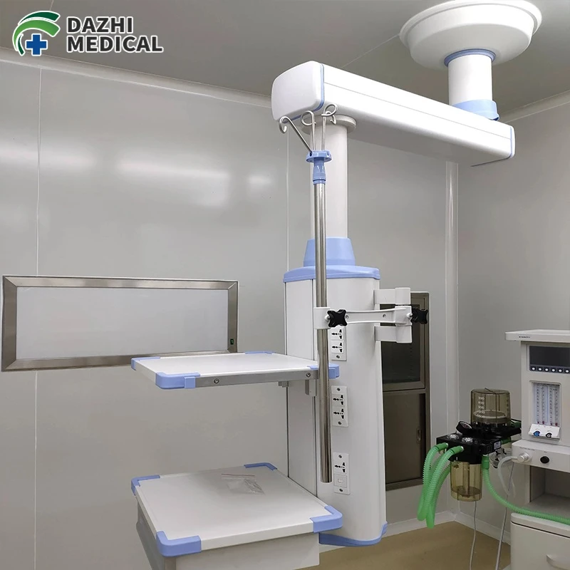 ICU Standard Gas Pendant Hospital Operating Theater Double Arm Ceiling Equipment OT Room