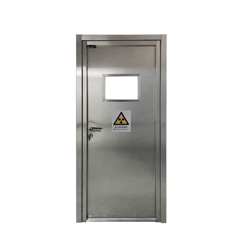 Electric swing lead door