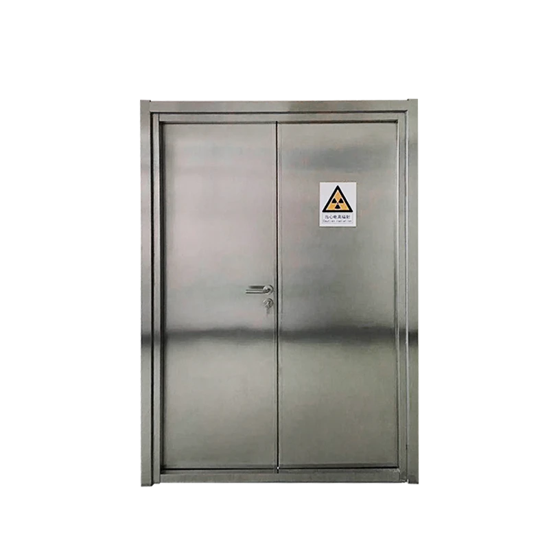 Manual swing lead door