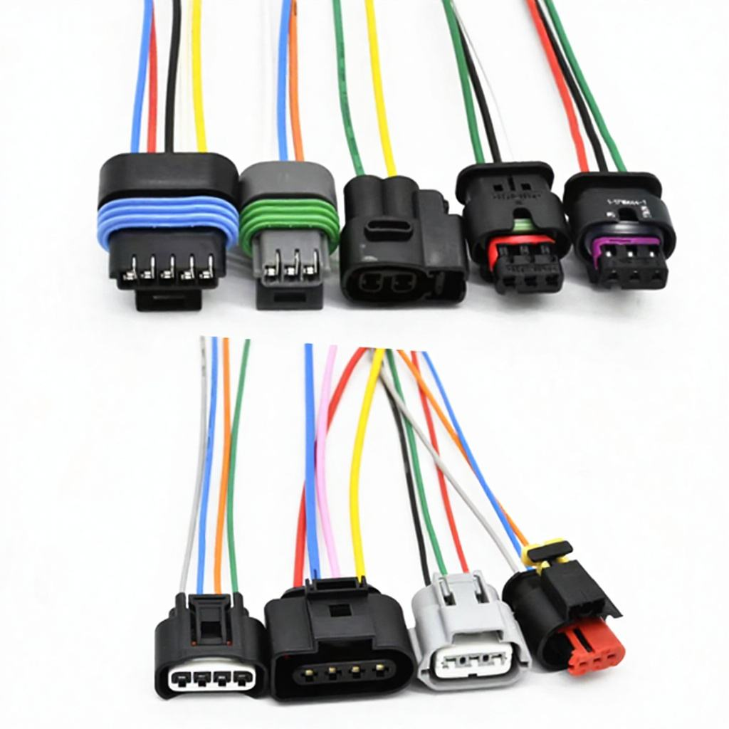 Auto Automotive TE FCI IP67 Waterproof Adapter Electrical Connectors Tyco 2/3/4/5/6/7/8/9/10 Pin Wire Harness Copper Aluminum