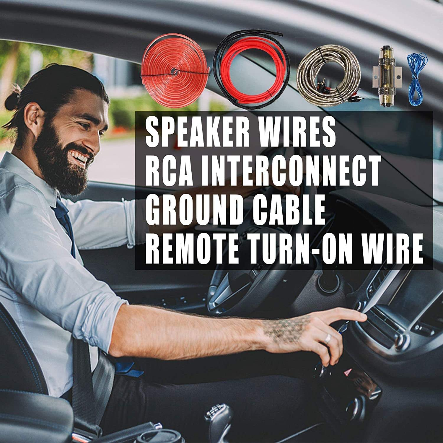 Wholesale Car Amplifier Installation Wiring Kits Stereo Speakon Connector Audio Subwoofer Power Cable 4ga/6ga/8ga/10ga Sizes