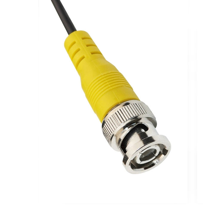 Custom BNC DC Foil Shielded Black PVC Jacket Cable for CCTV AHD DVD Player Camera Video Power Accessories Computers Monitors