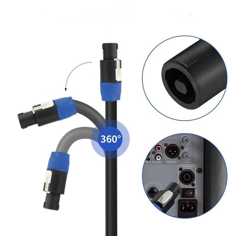 Customized Audio Cable with NL4FC Speakon Male and Female Four Two Core Speaker Plug Amplifier Microphone PVC Insulation