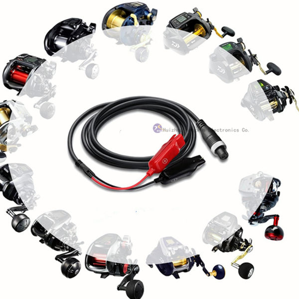 Daiwa Tanacom 1000 750 500 Shimano Compatible Fishing Charging Power Cord Electric Reel Cable Copper Battery Power Cord