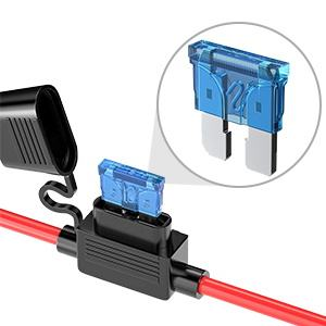 14/18 Awg Sae O Ring Terminal Connector Harness Quick Disconnect Copper Battery Charging Cable Fuse Blade for Motorcycle Car RV