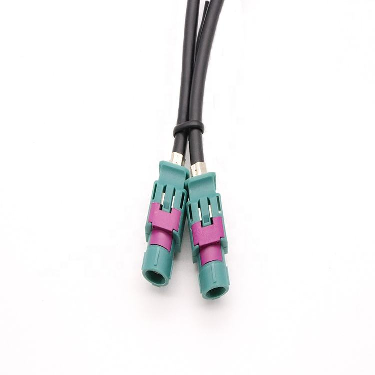OEM High-Speed Fakra HSD Z Waterblue LVDS 4P Z Code Female Signal Cable for BMW/Benz Auto Vehicle's High-Speed Transmission PVC