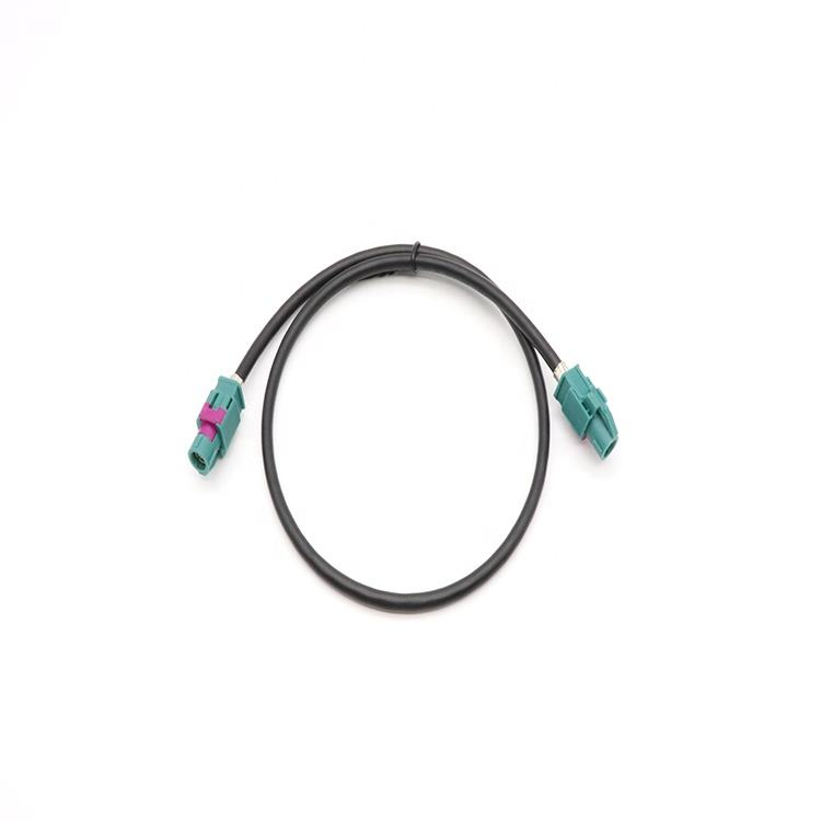 OEM High-Speed Fakra HSD Z Waterblue LVDS 4P Z Code Female Signal Cable for BMW/Benz Auto Vehicle's High-Speed Transmission PVC