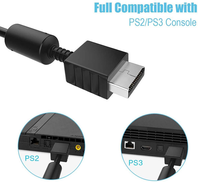 For Ps2 Av Cable Line Audio Video Component Cables Cord Wire 3 Rca Tv Lead for Ps1/ps2/ps3 Game Console Av Cable
