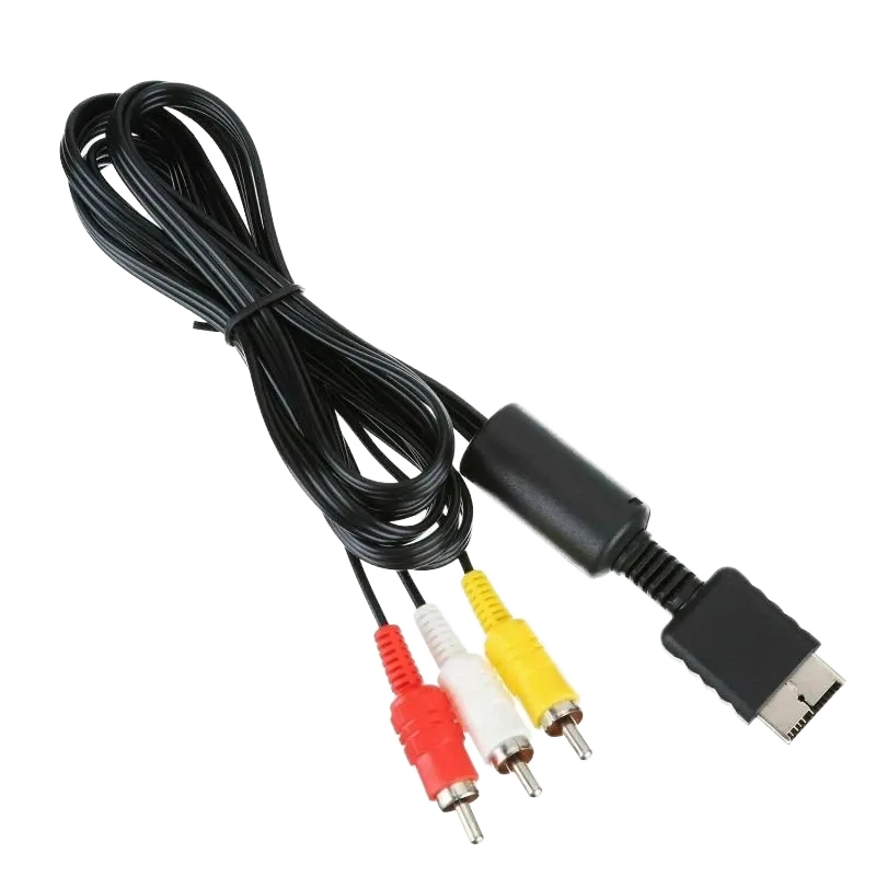 Factory Wholesale Tv Rca Video Cord Cable for Ps2 Audio Video Cable Cord for Ps1 Ps2 Ps3 Console Av Cable