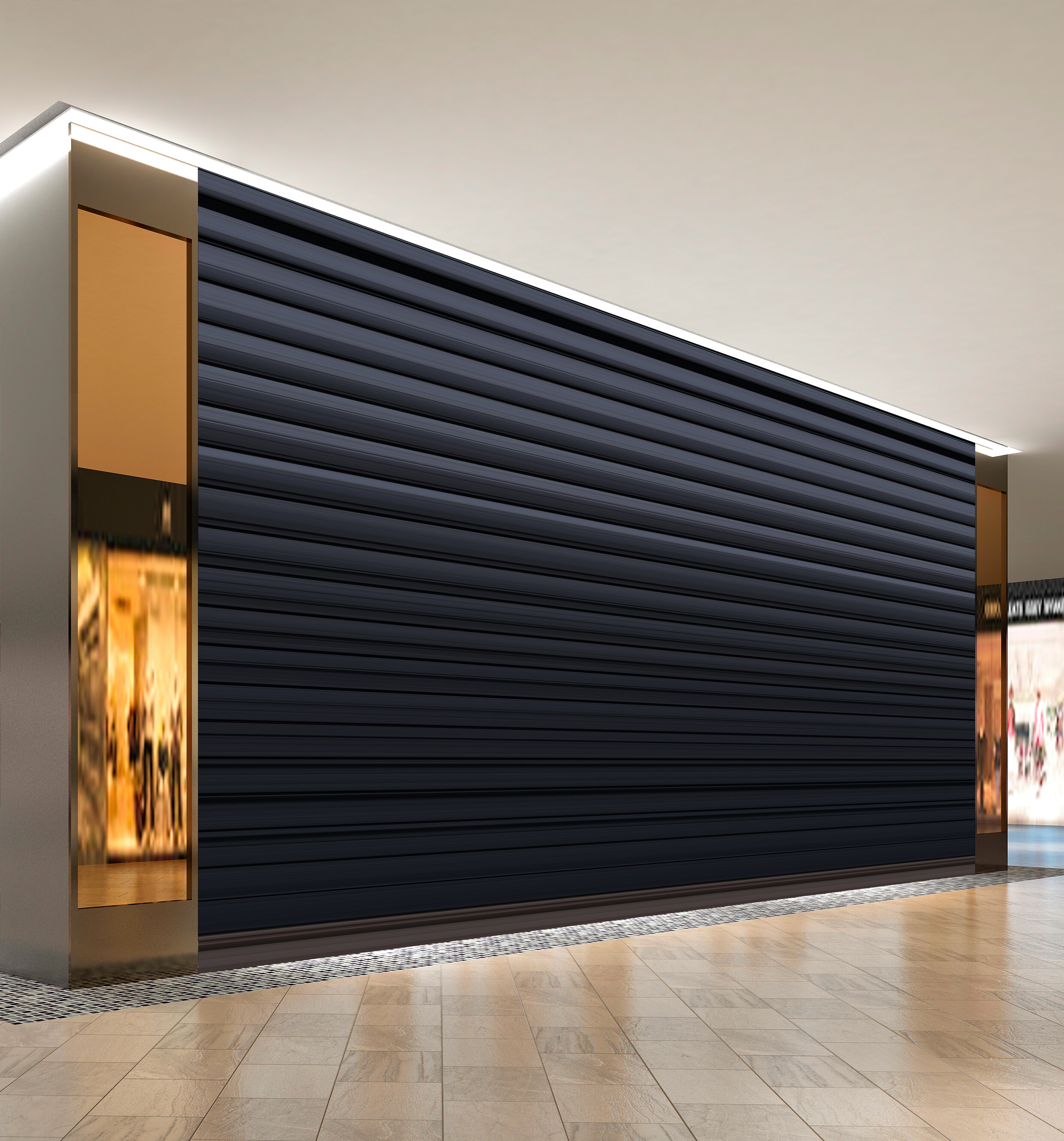 Stainless steel roller shutter door