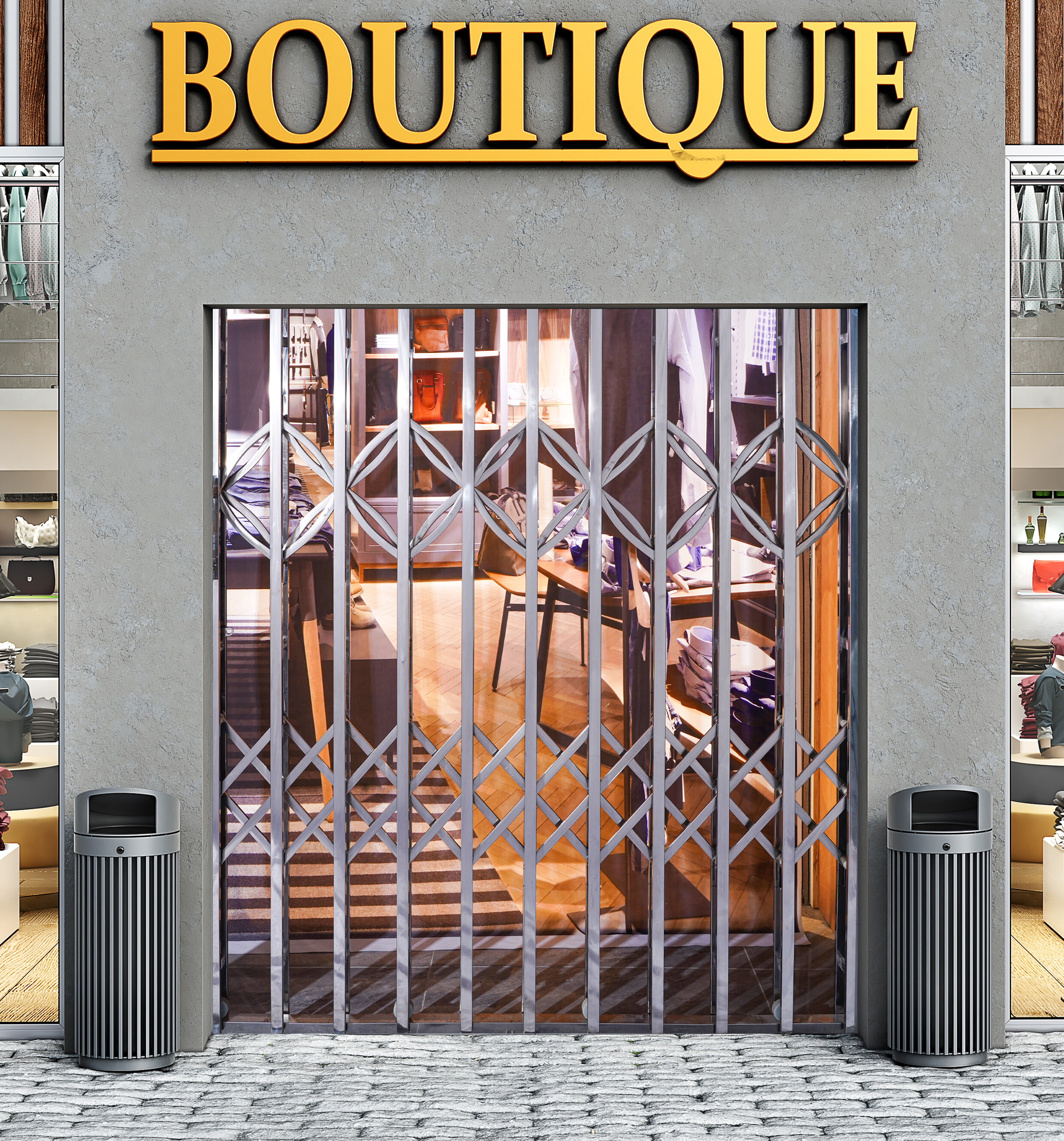 Stainless steel sliding door