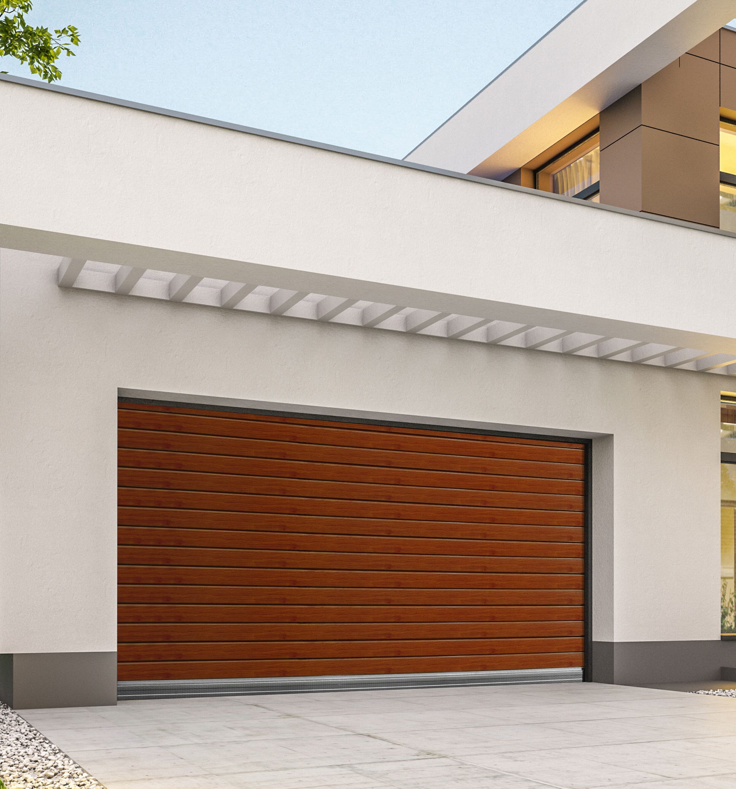 Steel fire-resistant rolling shutter door